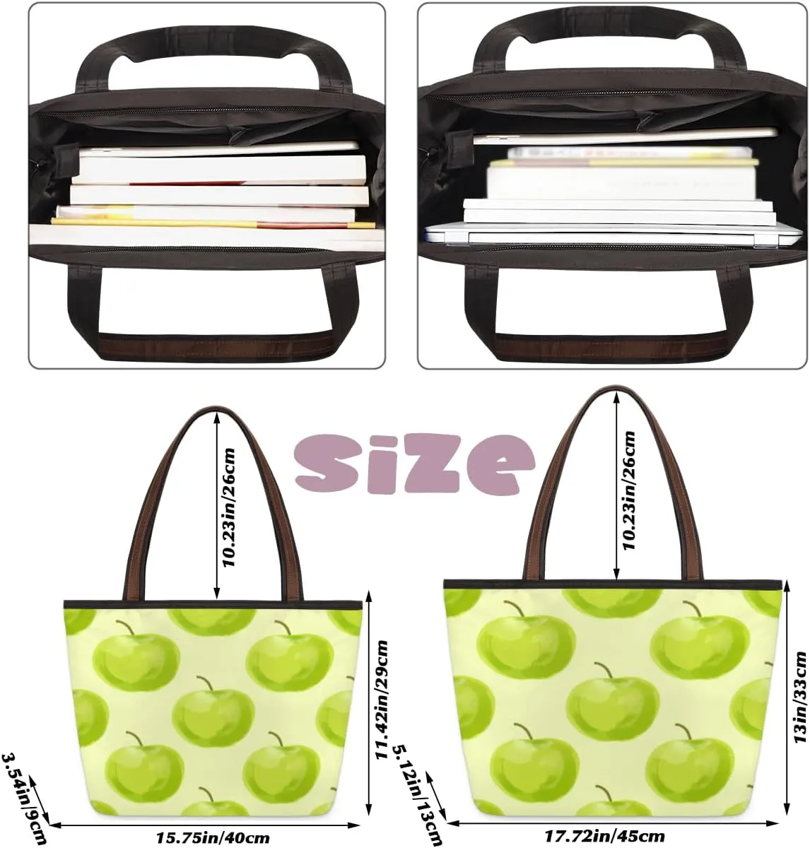 Tote Bag for Women with Zipper Large Capacity Top Handle Casual Shoulder Bag Handbag Reusable Shopping