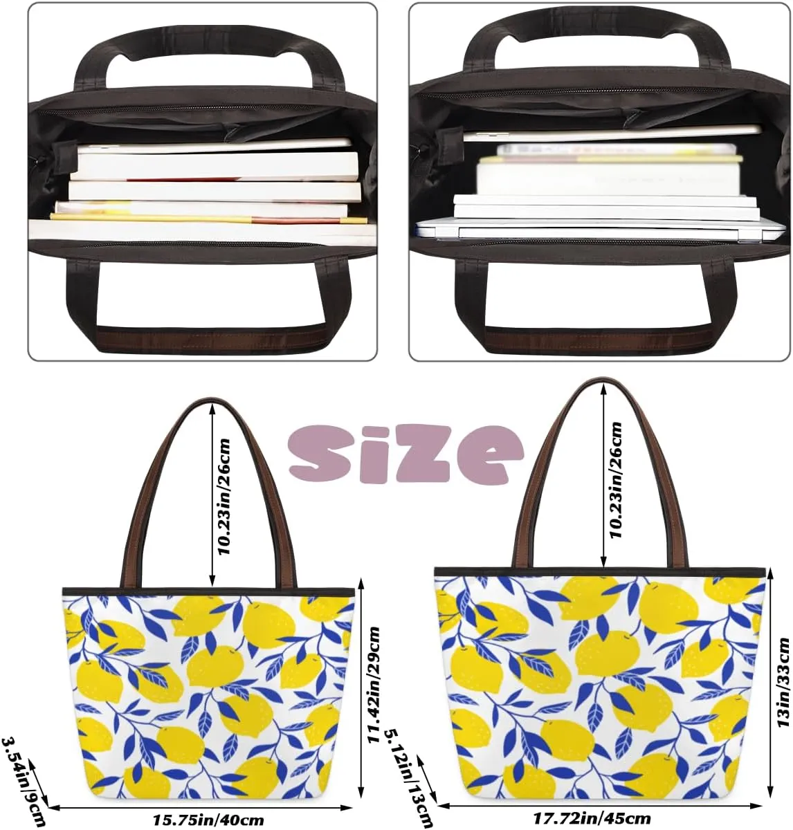 Tote Bag for Women with Zipper Large Capacity Top Handle Casual Shoulder Bag Handbag Reusable Shopping