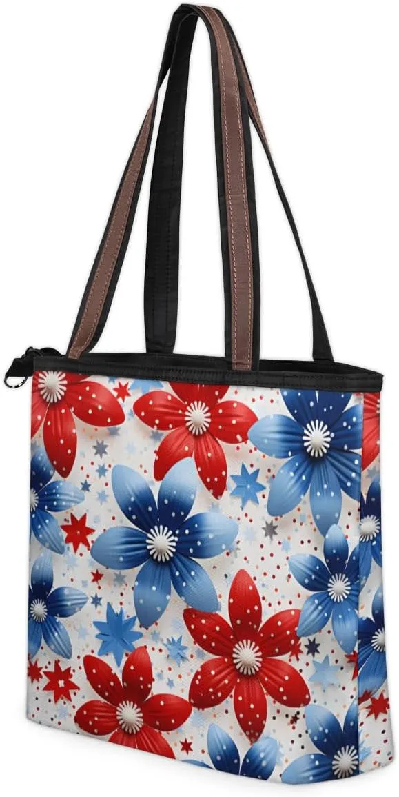 Tote Bag for Women with Zipper Large Capacity Top Handle Casual Shoulder Bag Handbag Reusable Shopping
