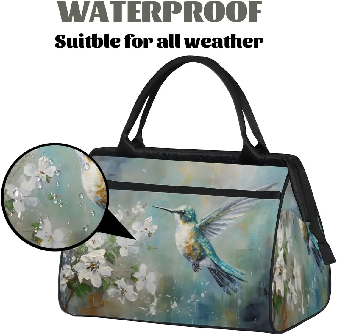 Tote Bag for Women with Zipper, Lightweight Travel Tote Bag Large Shoulder Bag Handbag for Work, Gym