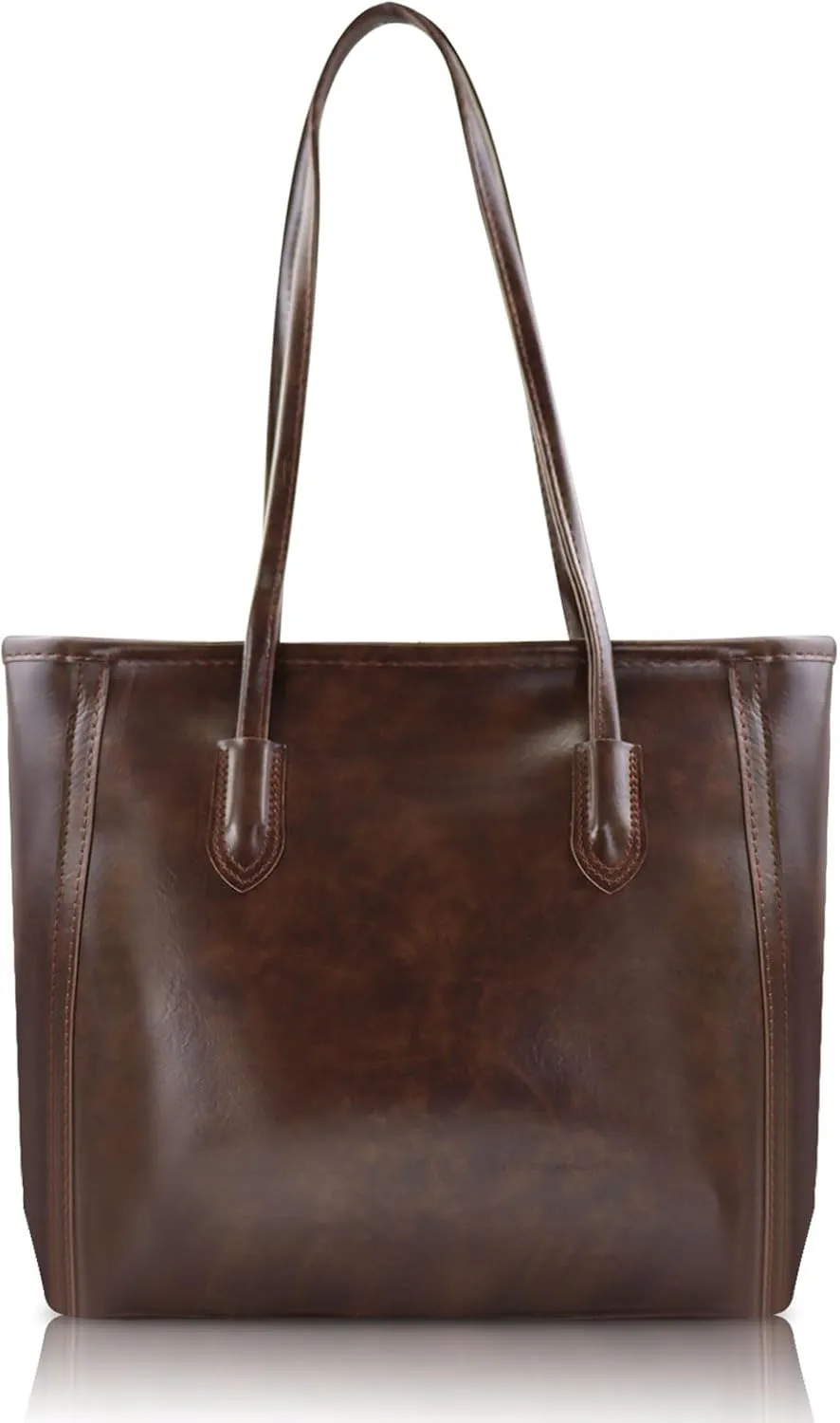Tote Bag, Soft PU Leather Handbag Fashionable Large Capacity Shoulder Bag Tote with Zipper for Women Work Travel