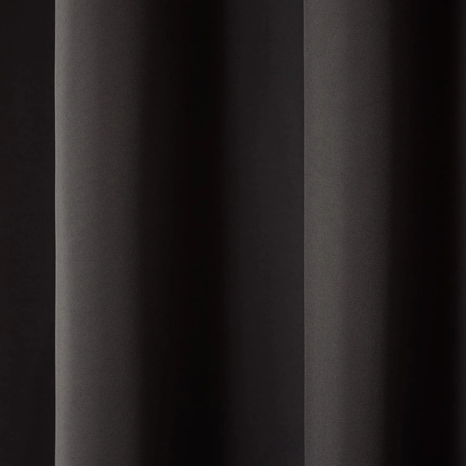 TOWN & COUNTRY BASICS Cabana Solid Heavyweight Indoor Outdoor Curtains, Light Filtering Opacity with Grommet Top, Water Repellent, 2-Pack Set, 54"x84", Black