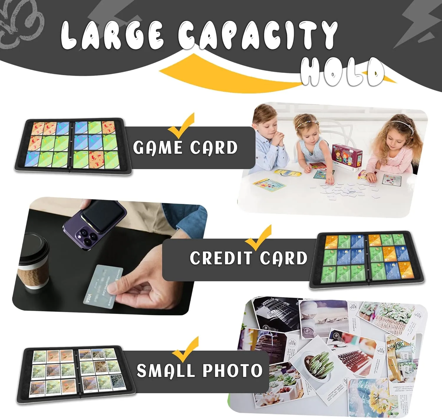 Trading Card Binder 9 Pocket，Card Binder 900 Pockets Card Book Holder Cards with 50 Removable Sleeves，3-Ring Zip Design MTG/TCG/Sport Collectible Trading Card Albums Gifts for Boys and Girls (Black)