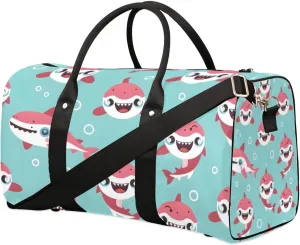 Travel Duffel Bag, Shark Ocean Animal Sports Tote Gym Bag Foldable Western Aztec Weekender Bag Carry on Luggage Handle Bag Overnight Shoulder Bag for Women Men,A-779
