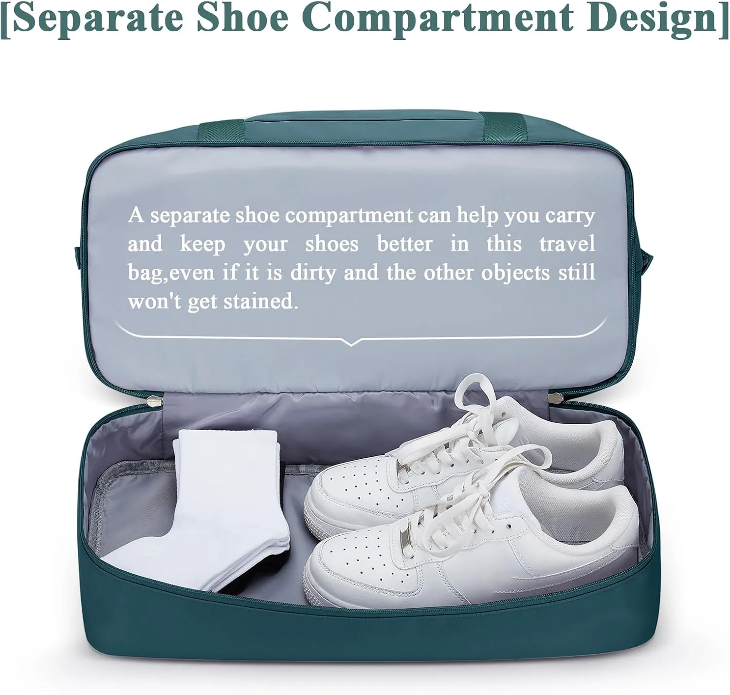 Travel Duffel Bag with Shoes Compartment, Overnight Weekender Bags for Women,Carry on Personal Item Bag,Medium Size