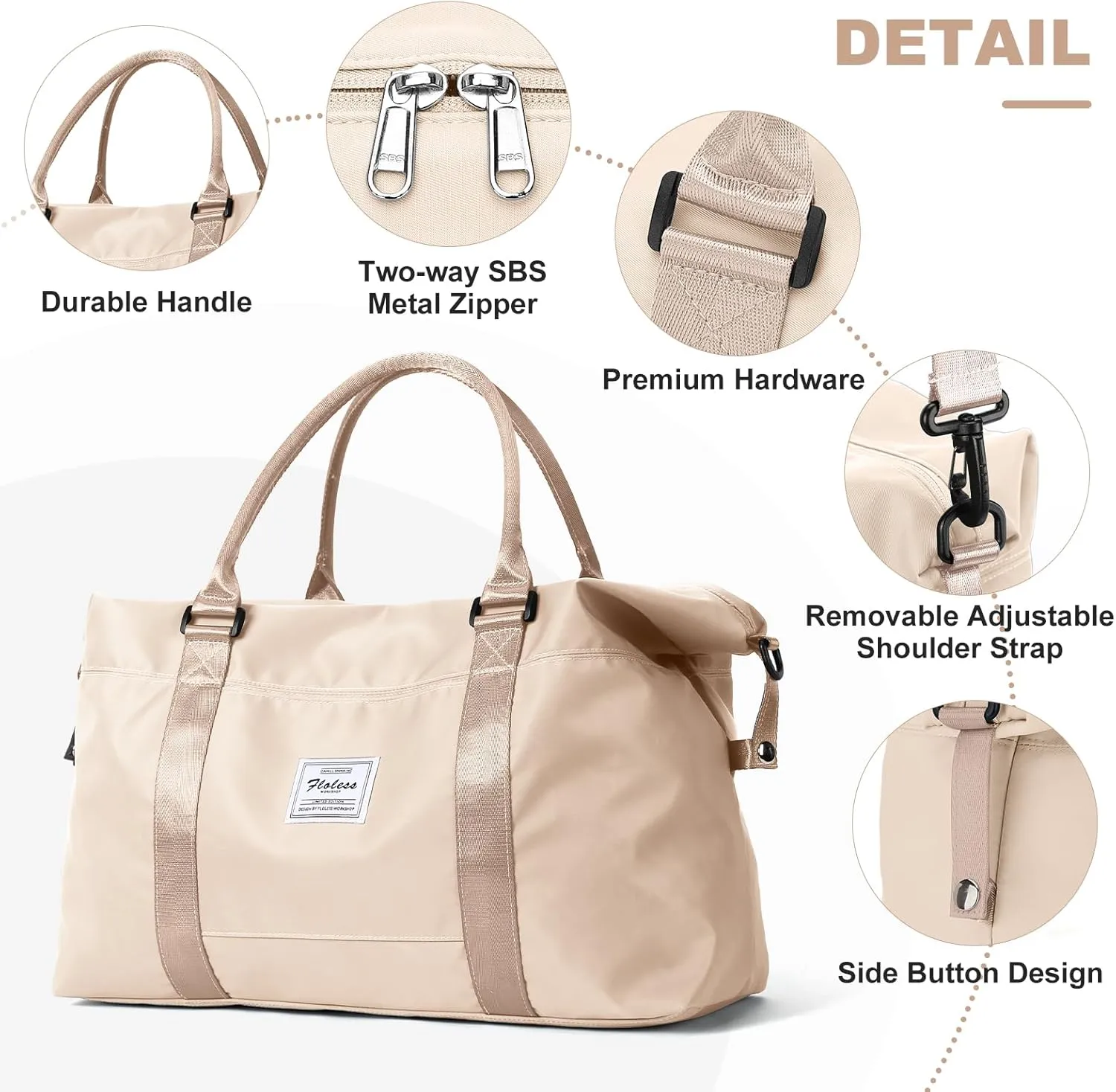 Travel Duffel Bag,Sports Tote Gym Bag,Shoulder Weekender Overnight Bag for Women