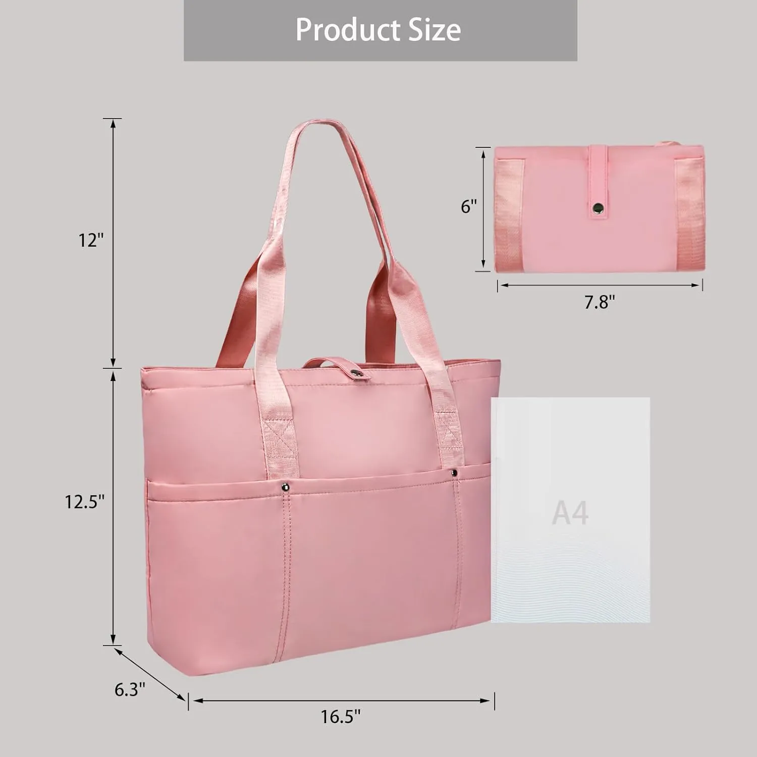 Travel Duffle Bag for Women, Foldable Travel Bag With Zipper Top Handle Handbag Large Shoulder Bag for Gym Tote