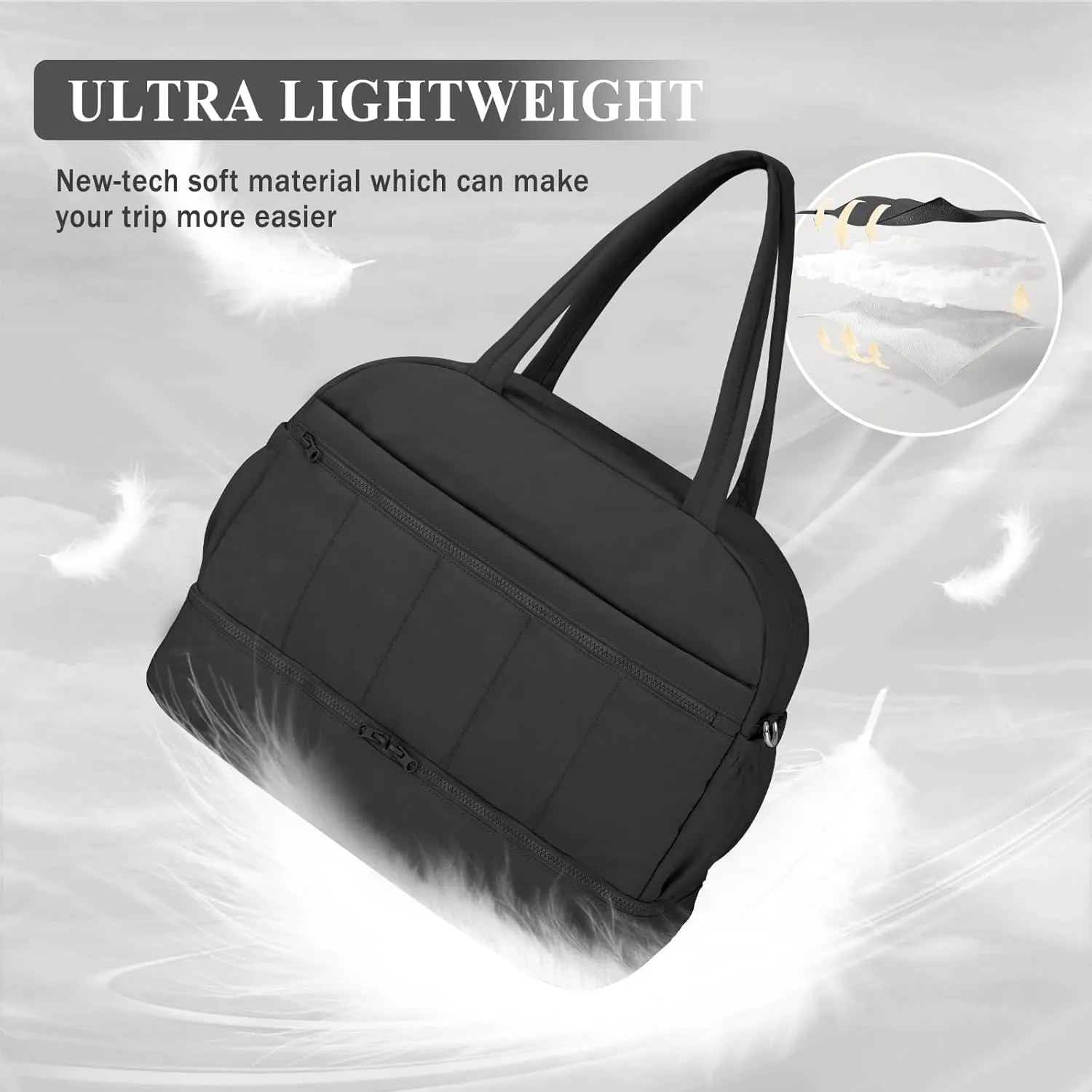 Travel Duffle bag for Women, Weekender Overnight Bags with Shoe Compartment, Carry on Travel Tote Gym Duffel Bag for Women