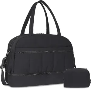 Travel Duffle bag for Women, Weekender Overnight Bags with Shoe Compartment, Carry on Travel Tote Gym Duffel Bag for Women