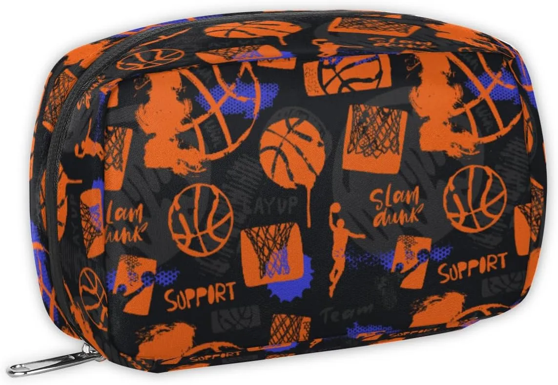 Travel Toiletry Bag for Boys Men, Basketball Sports Waterproof Small Dopp Kit for Women, Shaving Bag with Large Capacity for Travel,Sports Shower