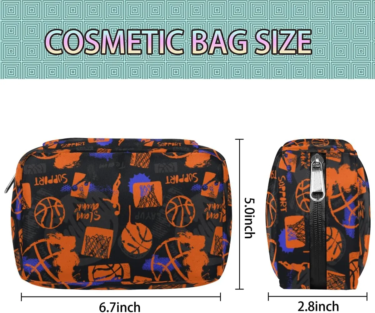 Travel Toiletry Bag for Boys Men, Basketball Sports Waterproof Small Dopp Kit for Women, Shaving Bag with Large Capacity for Travel,Sports Shower