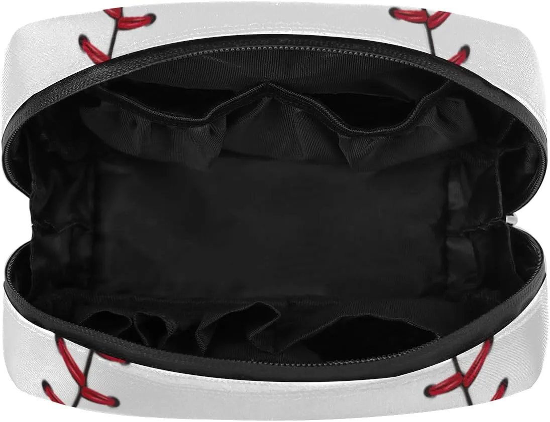 Travel Toiletry Bag for Women, Organizer Cute Small Make Up Bag for Traveling, Waterproof Shaving Bag for Men Travel Essentials (Baseball)