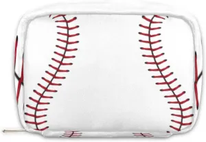 Travel Toiletry Bag for Women, Organizer Cute Small Make Up Bag for Traveling, Waterproof Shaving Bag for Men Travel Essentials (Baseball)