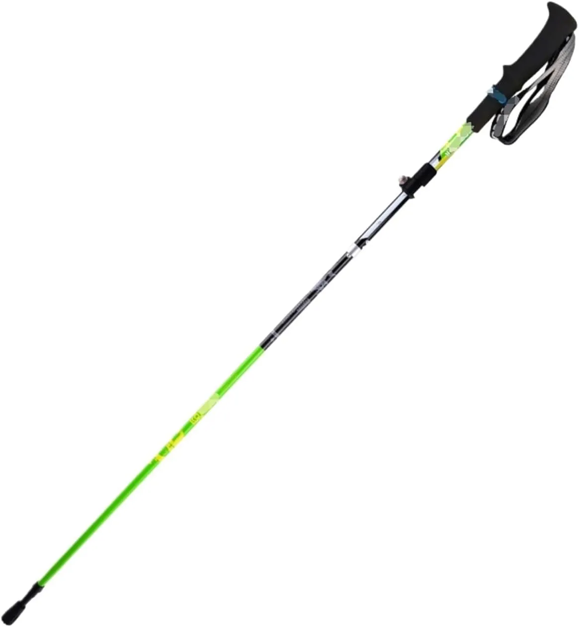 Travel Trekking Pole Outdoor Carbon Fiber Trekking Poles Walking Climbing Poles Telescopic Foldable Sticks Outdoor Activities(Green)