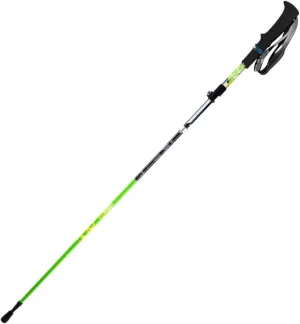 Travel Trekking Pole Outdoor Carbon Fiber Trekking Poles Walking Climbing Poles Telescopic Foldable Sticks Outdoor Activities(Green)