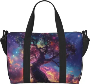 tree with roots print Travel Duffel Bag, Sports Tote Gym Bag, Swim Pool Bag Large Shoulder Tote Bag for Beach Weekender