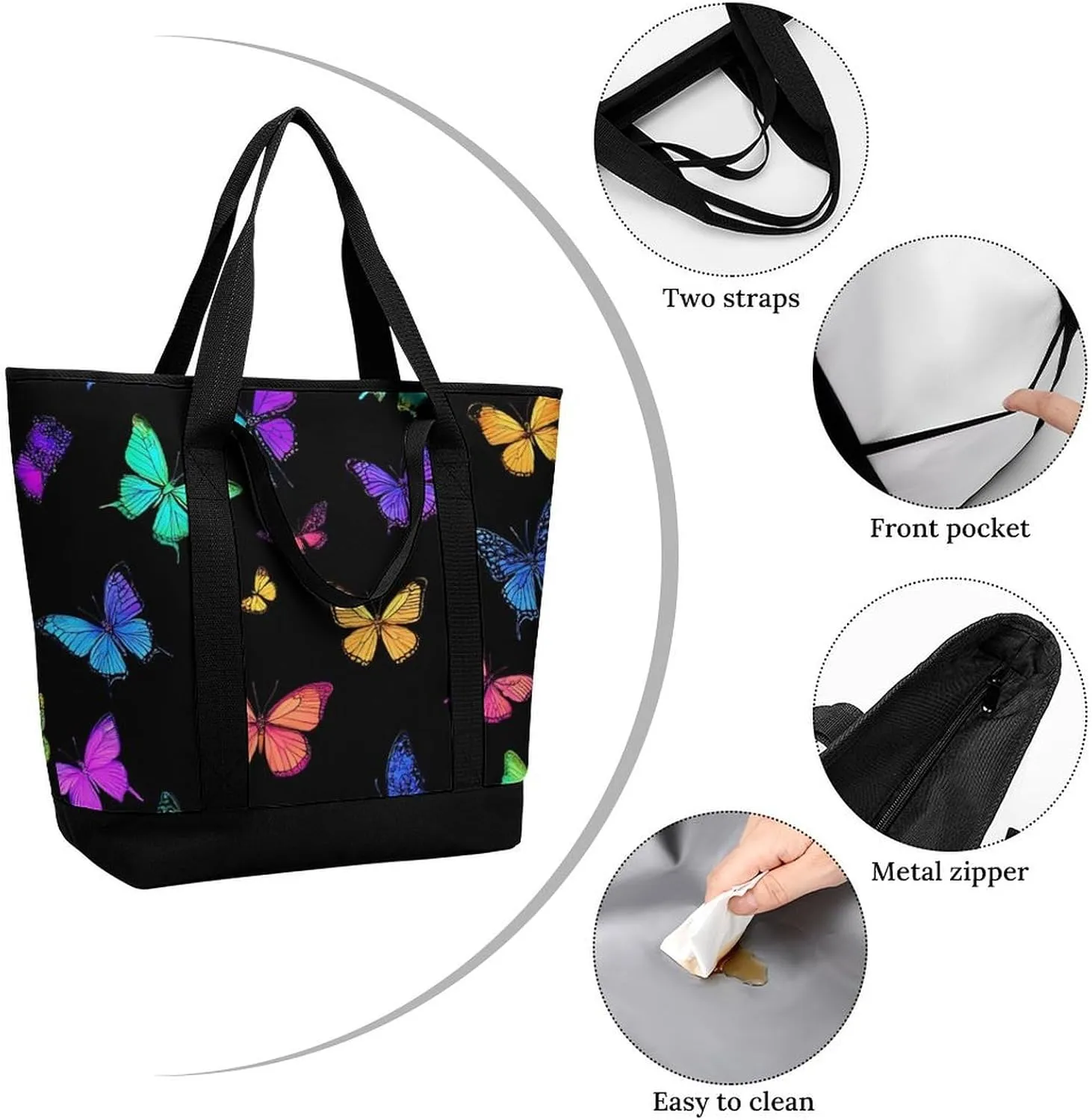 Trendy Commuter Tote Bag Large Insulated Shopping Bag For Travel