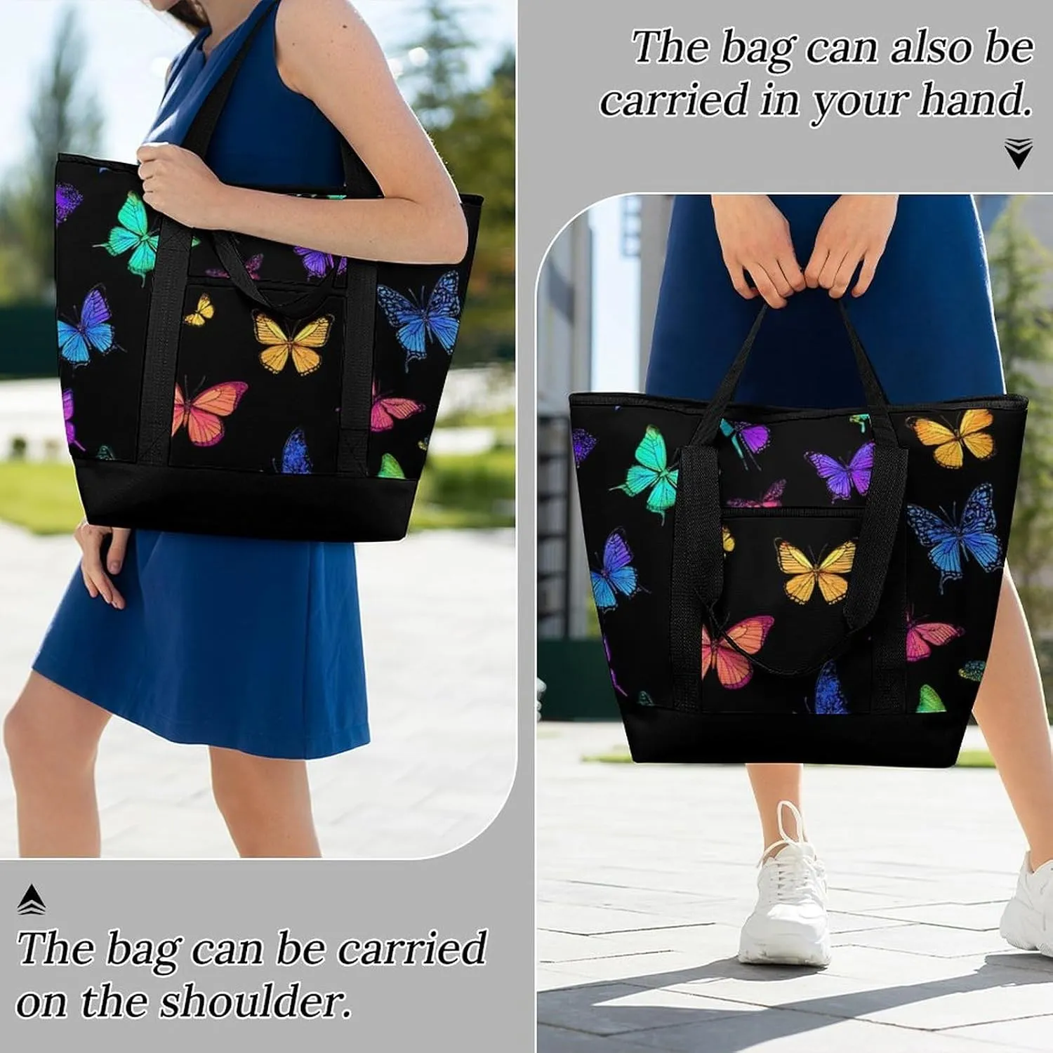 Trendy Commuter Tote Bag Large Insulated Shopping Bag For Travel