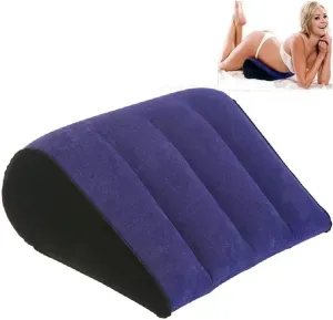 Triangle Wedges Pillow for Adult Couple Support - Portable Ergonomic Wedge Cushion with Rapid Inflation, 300lbs Capacity, Skin-Friendly Flocking Surface for Bedroom Comfort & Travel Use Sweater
