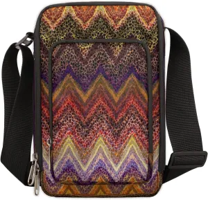 Tribe Boho Wave Copper Small Crossbody Bags for Women Trendy Cross Body Phone Purse Wallet Mens Travel Crossbody Bag Side Shoulder Bag