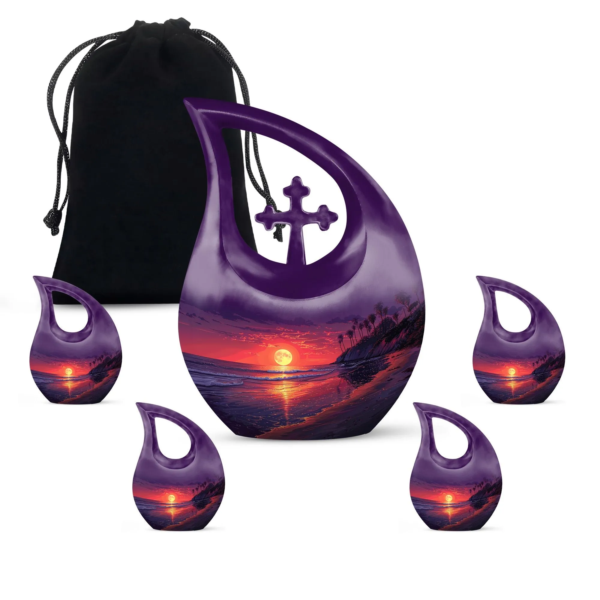 Tropical Twilight Memorial Urn For Human Ashes