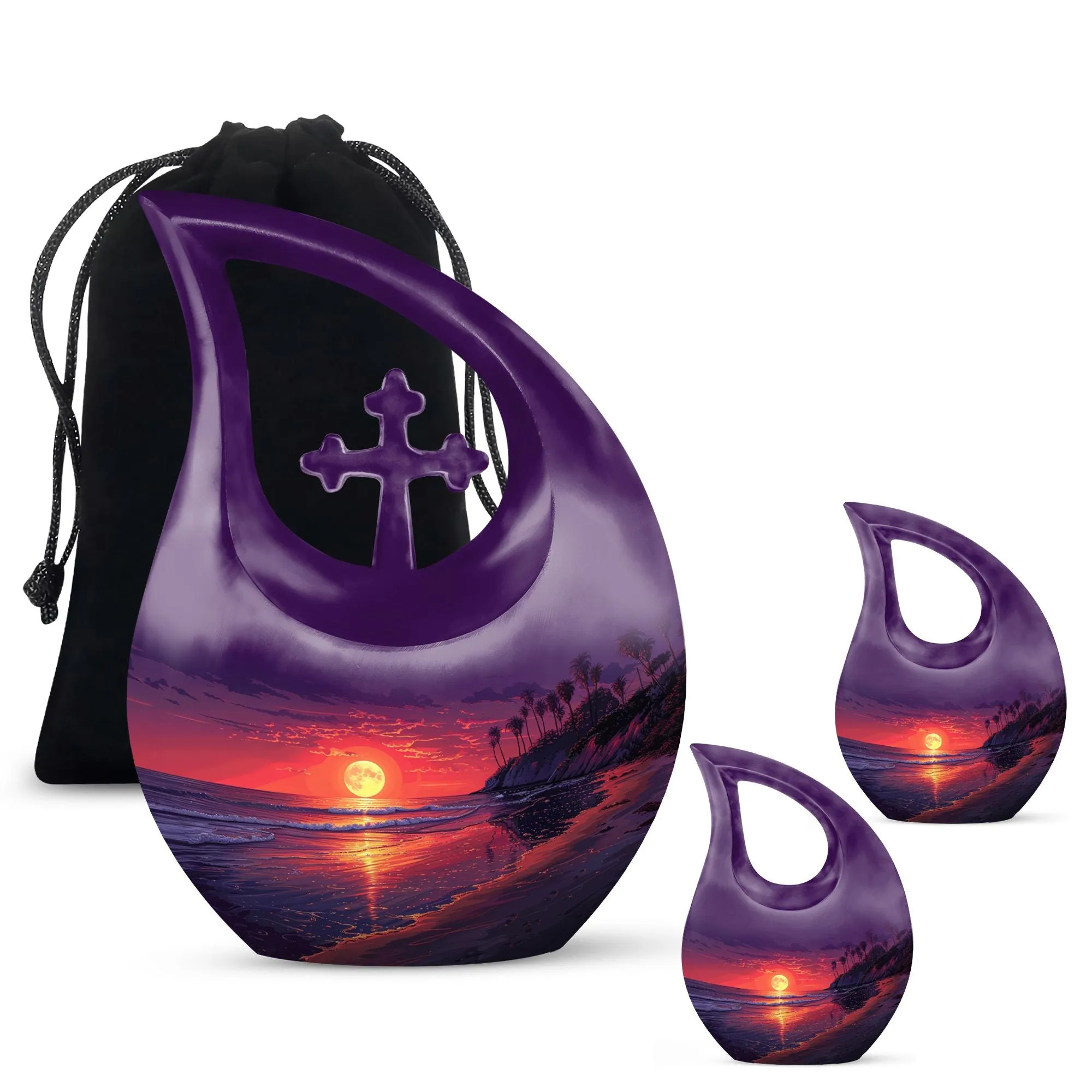 Tropical Twilight Memorial Urn For Human Ashes