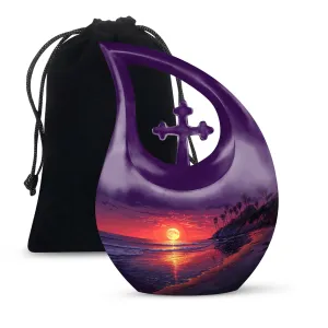 Tropical Twilight Memorial Urn For Human Ashes