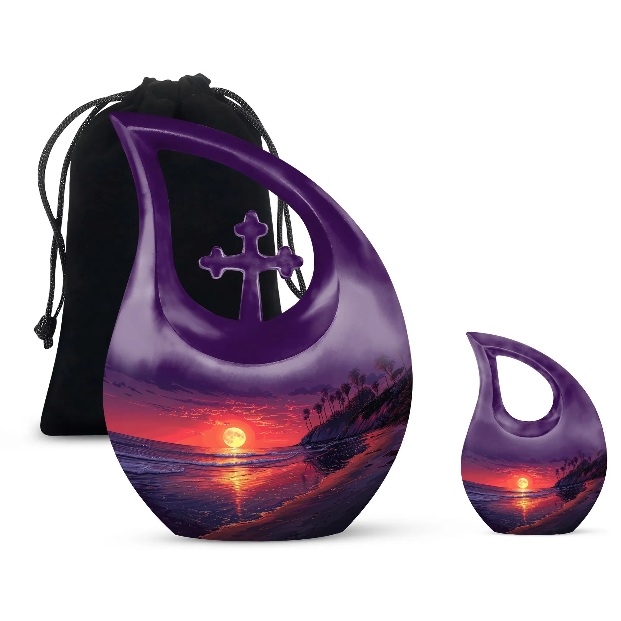 Tropical Twilight Memorial Urn For Human Ashes