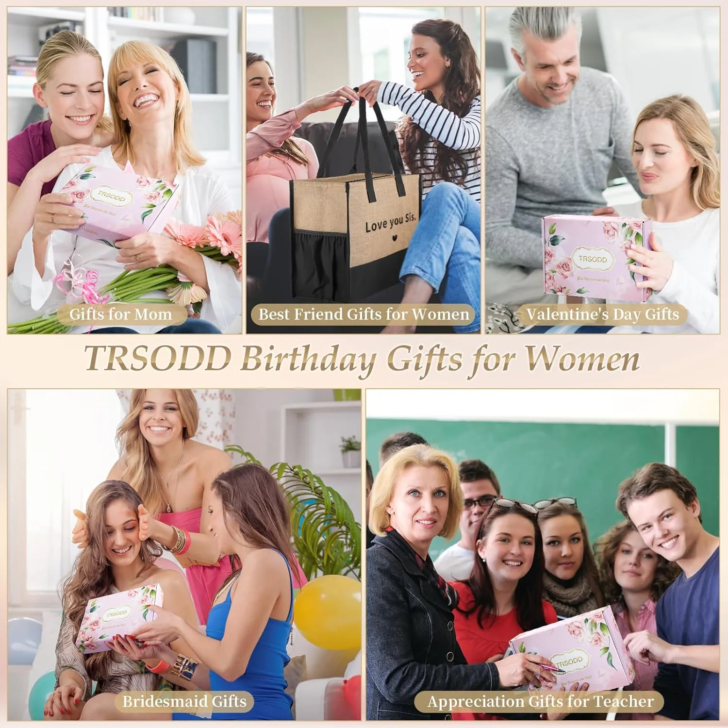 TRSODD Christian Gifts for Women Christian Mothers Day God Says You Are Birthday Gifts for Women Jute Tote Bag and Makeup Bag