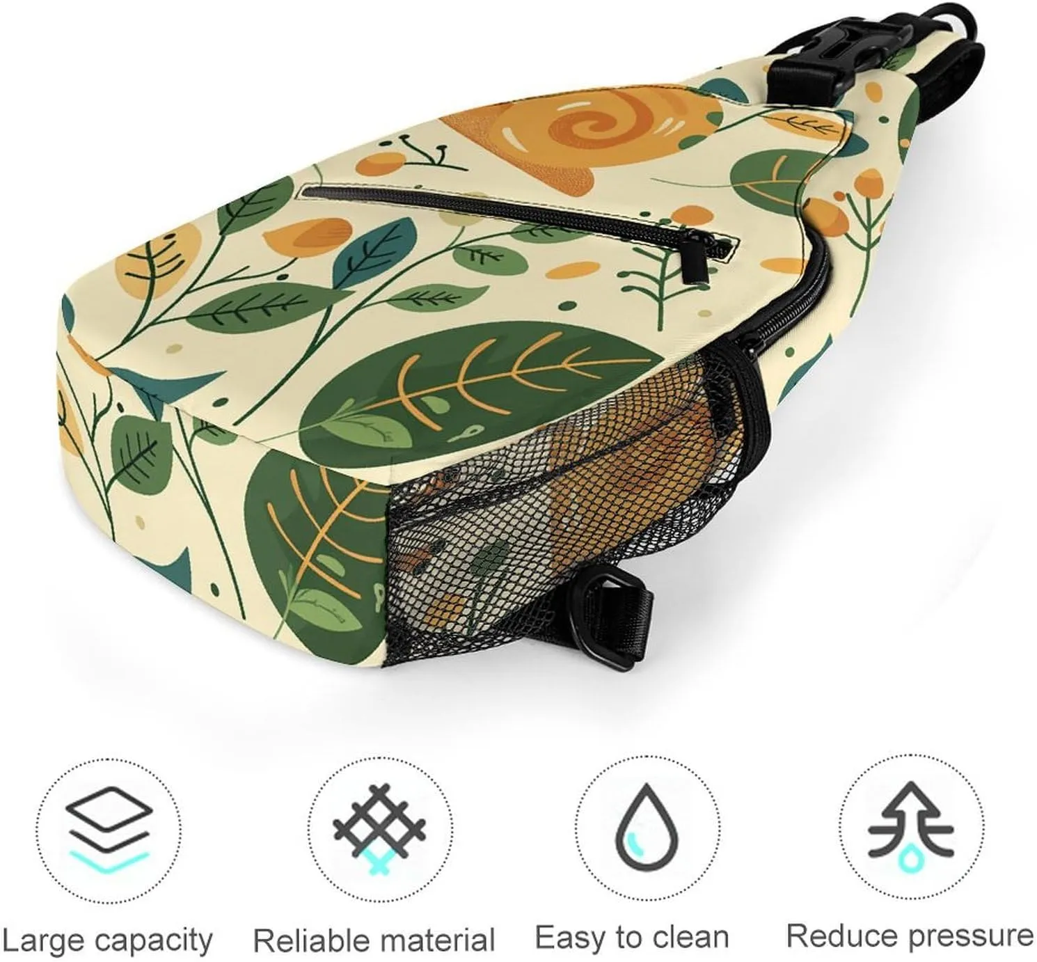 Truck Creative Pattern Sling Bag Lightweight Crossbody Chest Pack Travel Shoulder Bag with Adjustable Strap