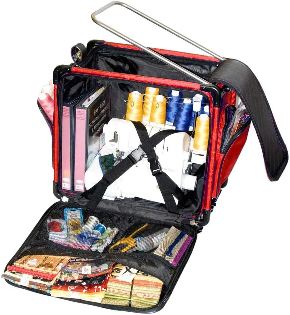 Tutto Serger Tote on Wheels (Cherry Red, 20")