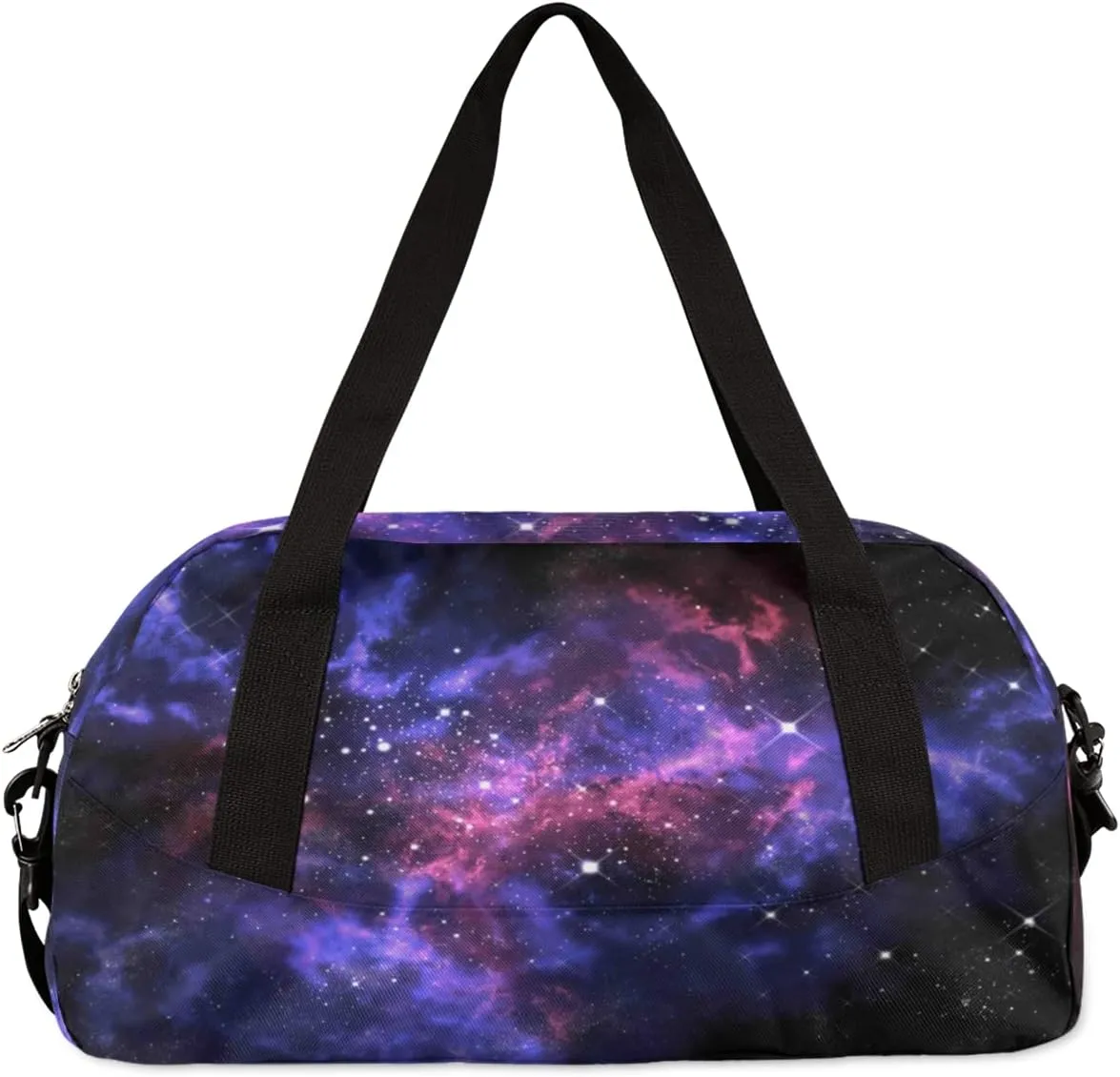 Universe Galaxy Star Space Gym Bag for Women Men, Small Travel Duffel Bag for Sports Getaway Overnight Bag Lightweight Weekender Bags Workout Bag Dance Bag for Boys Girls Kids Teens
