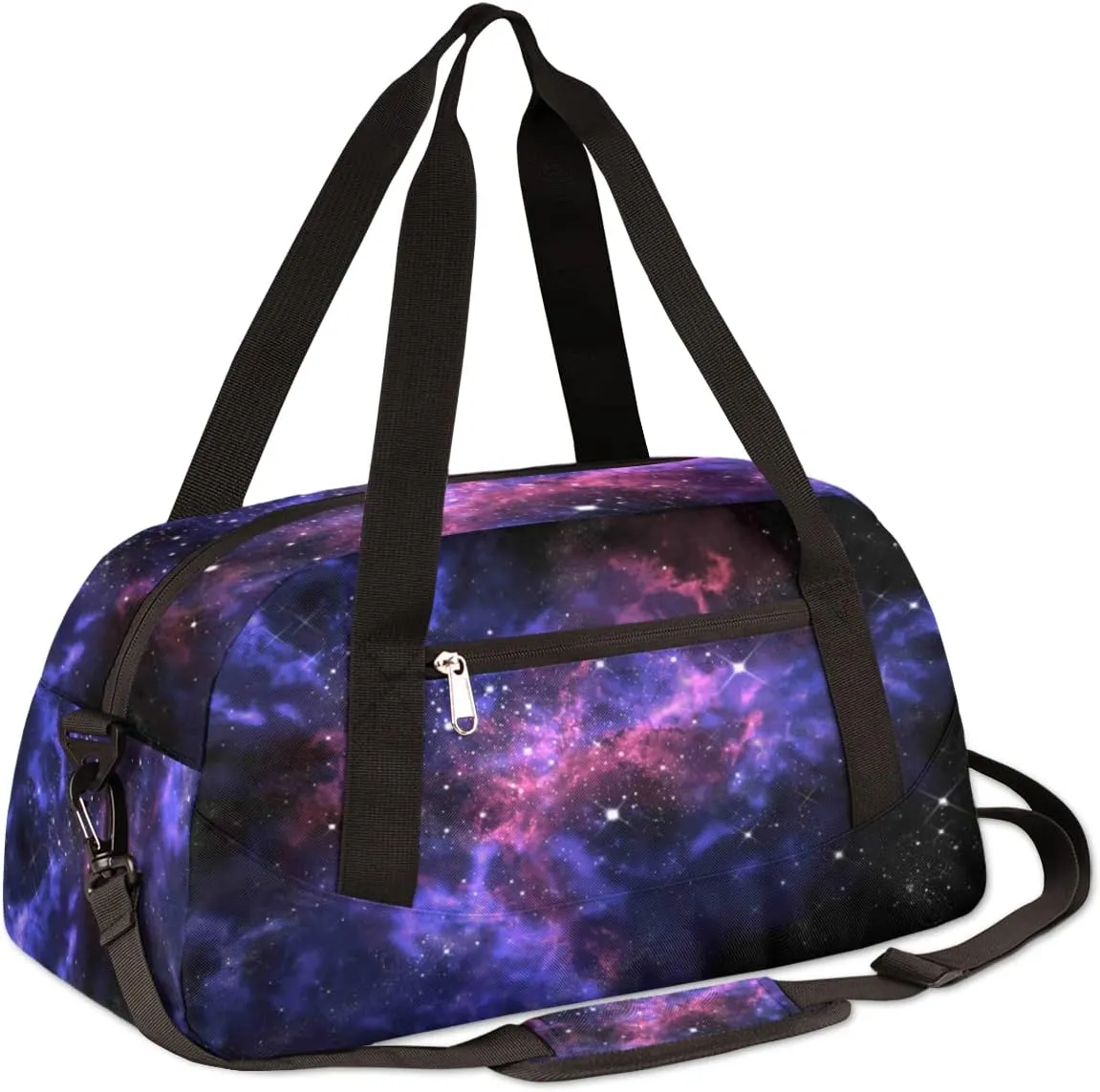 Universe Galaxy Star Space Gym Bag for Women Men, Small Travel Duffel Bag for Sports Getaway Overnight Bag Lightweight Weekender Bags Workout Bag Dance Bag for Boys Girls Kids Teens