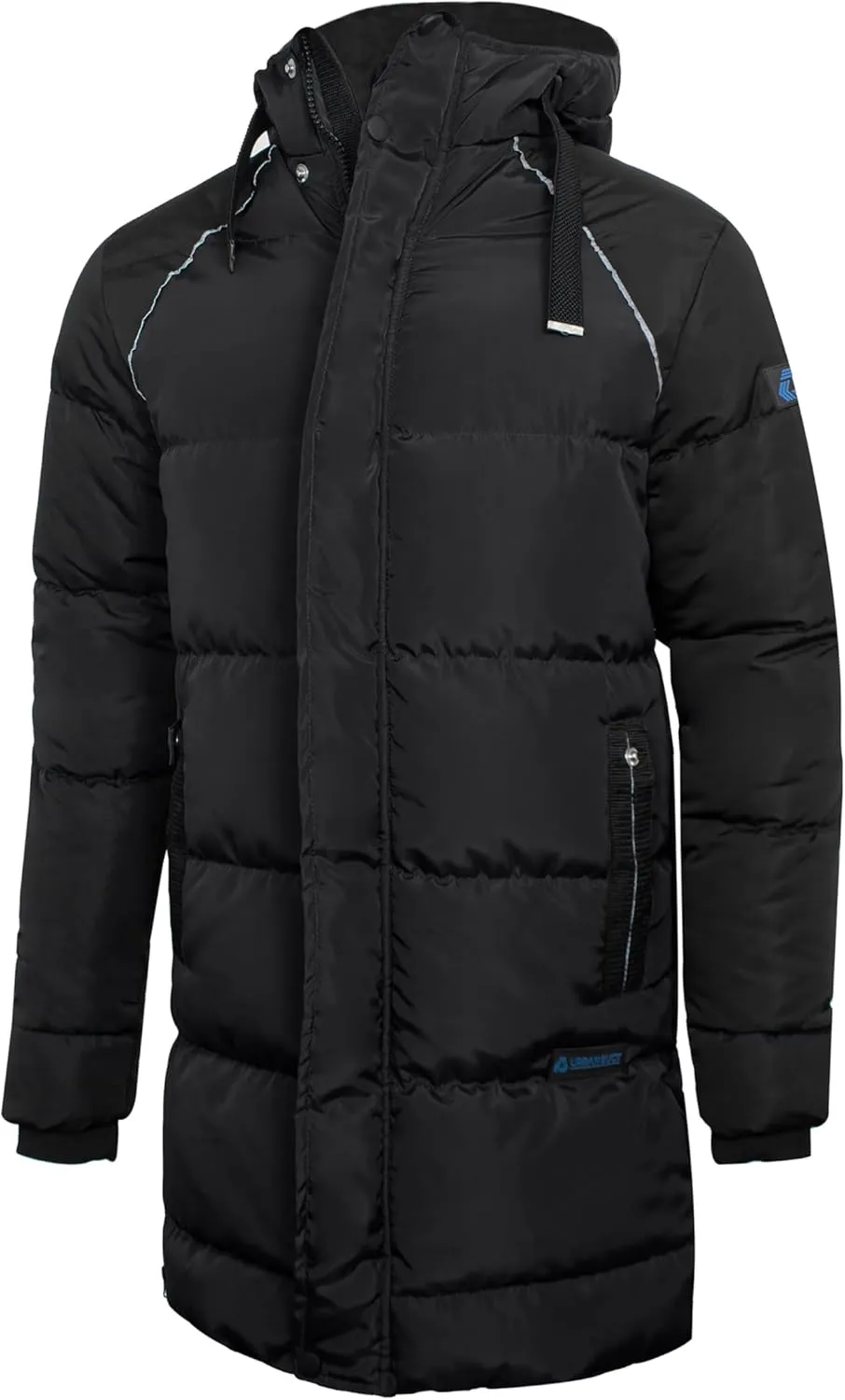 URBAN BUCK Mens Faux Fur Trimmed Hood Puffer Jacket Midweight Winter Down Windproof & Water Repellent Men Climbing Jackets