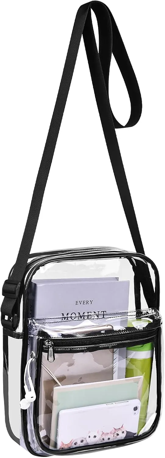 USPECLARE Clear Purse Bag for Stadium Events Clear Messenger Bag for Men and Women