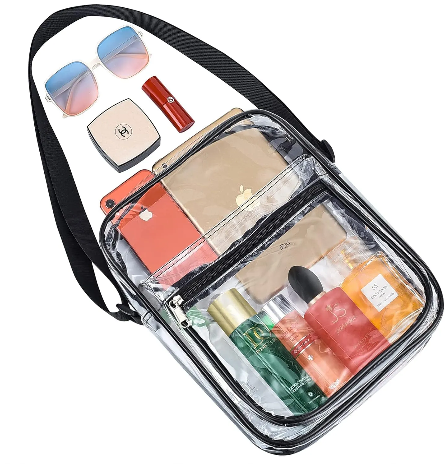 USPECLARE Clear Purse Bag for Stadium Events Clear Messenger Bag for Men and Women