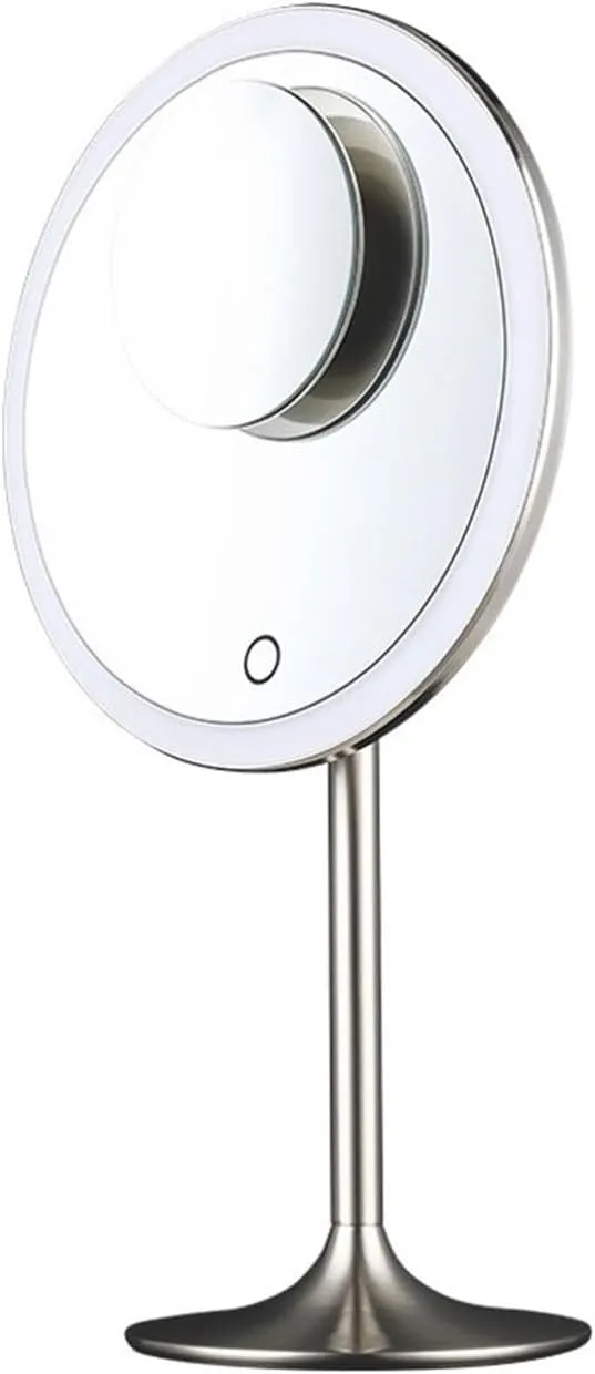 Vanity Mirror LED Cosmetic Mirror with Lights Desktop HD Mirror Makeup Desktop Beauty Mirror Bedroom Rechargeable Refill Mirror Makeup Mirror
