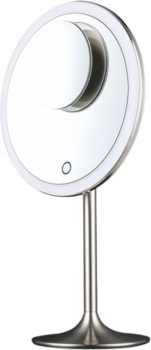 Vanity Mirror LED Cosmetic Mirror with Lights Desktop HD Mirror Makeup Desktop Beauty Mirror Bedroom Rechargeable Refill Mirror Makeup Mirror