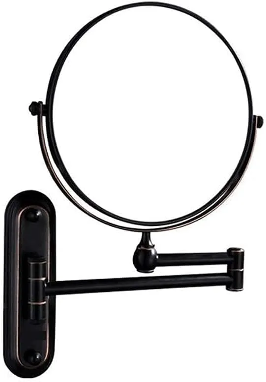 Vanity Mirror, Makeup Mirror Vanity Mirror Wall Mounted Magnification and Normal Double-Sided 360° Rotating Extendable for Bathroom Cosmetic Mirror Home Vanity Mirror
