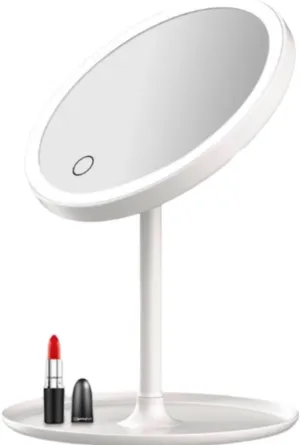Vanity Mirror with 3 Lights, Touch Screen, Brightness Adjustable, Cosmetic (White), BFLU14