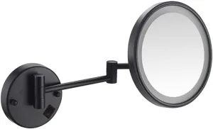 Vanity Mirror with Lights, Makeup Mirror 8inch Wall Mount Cosmetic Mirror Extendable Round Shaving in Bedroom Powered by Plug