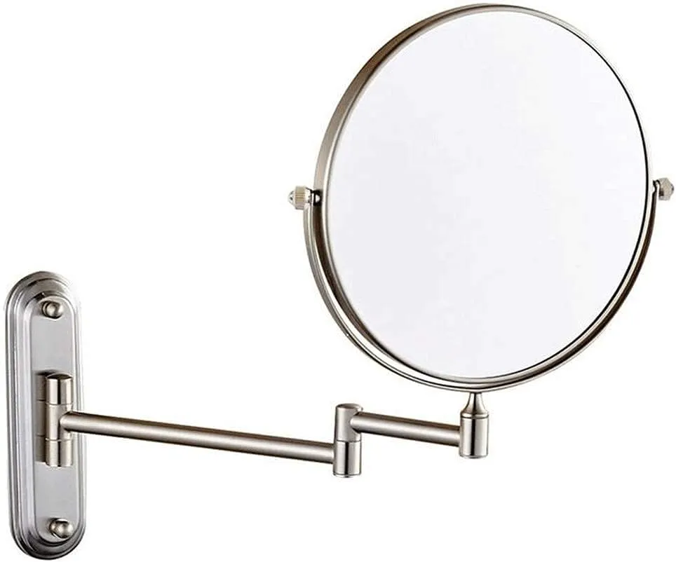 Vanity Mirror,Makeup Mirror Vanity Mirror Wall Mounted Bathroom Magnification Double-Sided Mirror 360° Swivel Rotating Extendable Cosmetic Mirror/D/6