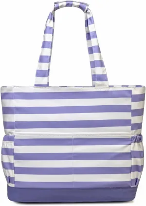 VASCHY Beach Bag for Women, Large Waterproof Sandproof Fold-able Packable Pool Tote Bag w Zipper/Pockets
