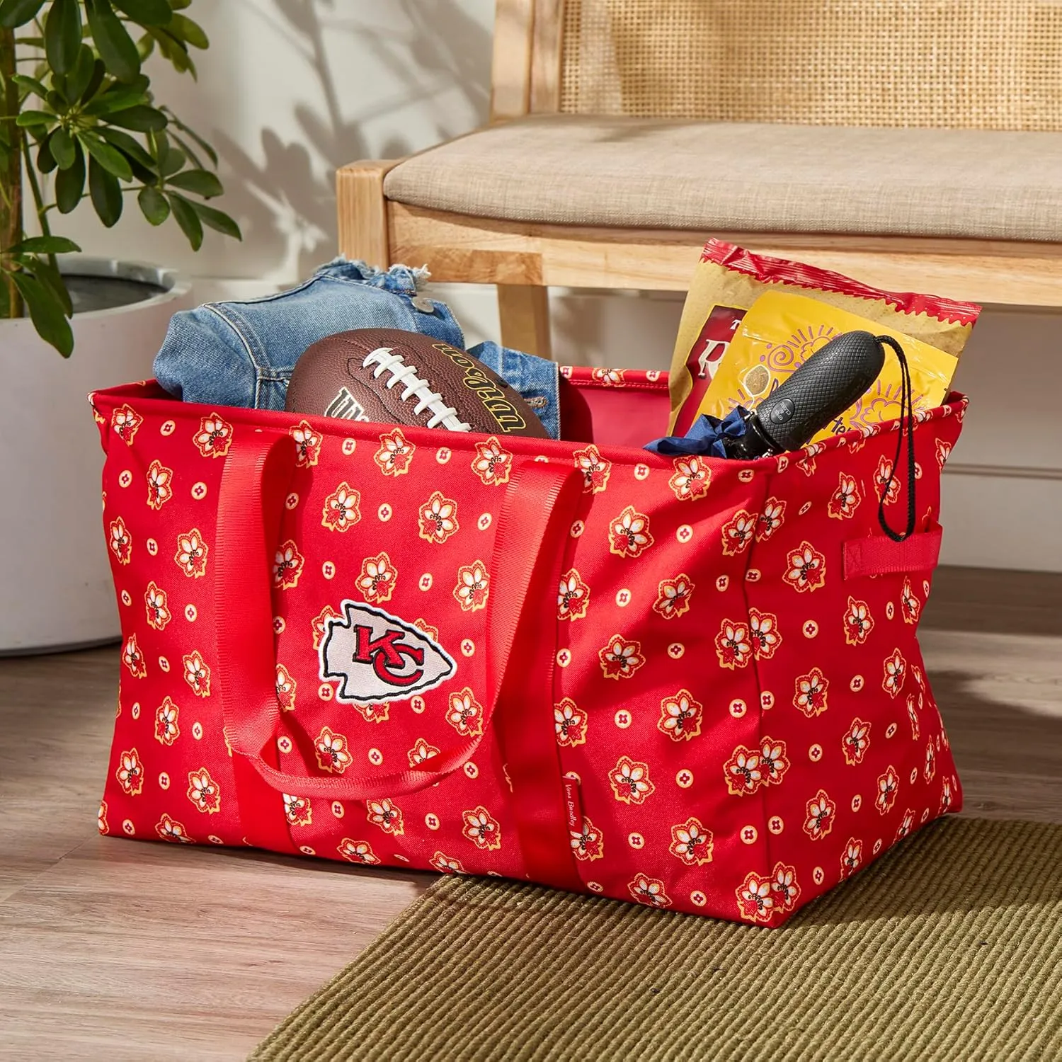 Vera Bradley Women's Recycled Lighten Up NFL Large Car Tote (Multiple Teams Available)