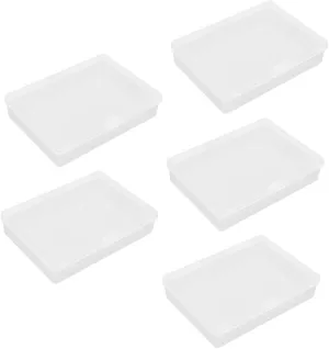 VICASKY 5pcs Transparent Game Cards Storage Boxes Plastic Poker Cards Cases Smooth Lid Compact Design for Easy Carrying for Game and Guitar Picks