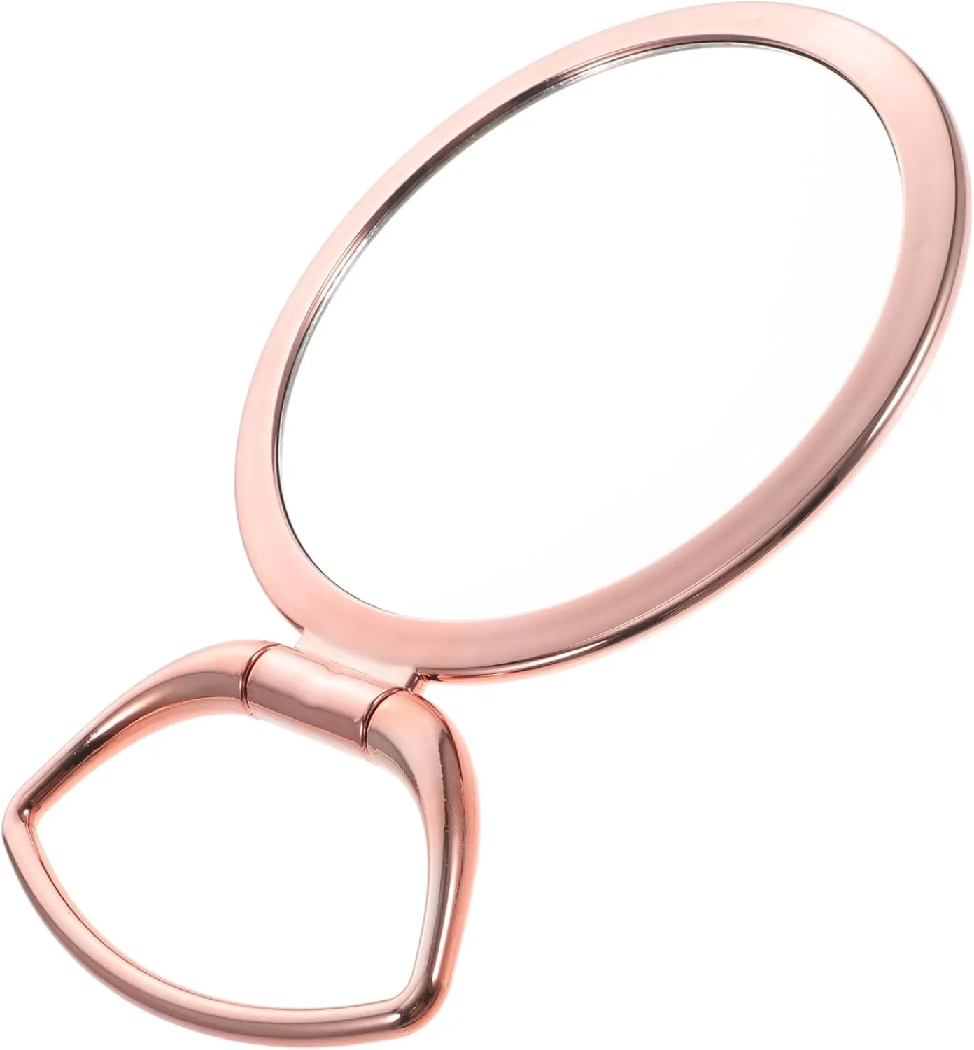 VICASKY Rose Gold Hand Mirror Travel Magnifying Makeup Mirror Double-Sided Folding Large Portable
