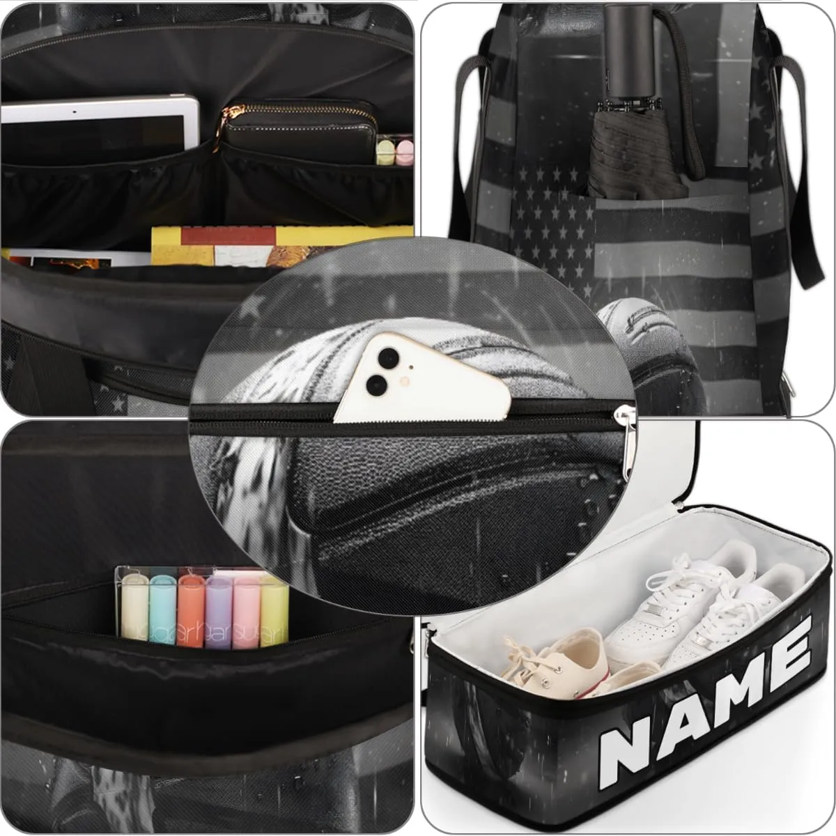 Vintage Basketball Custom Foldable Duffle Bag with Shoes Compartment Personalized Large Capacity Waterproof Travel Weekender Bag Overnight Bag for Sports Gym