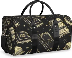 Vintage Books Travel Duffle Bag for Women Men Gym Duffel Foldable Bag Waterproof Weekender Rustic Farmhouse Duffle Tote
