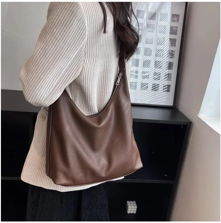 Vintage-style Crossbody Bag with Adjustable Shoulder Strap and Large Capacity for All-matching Outfits