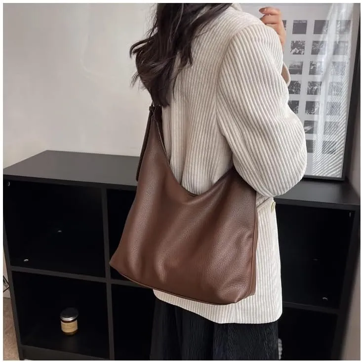 Vintage-style Crossbody Bag with Adjustable Shoulder Strap and Large Capacity for All-matching Outfits